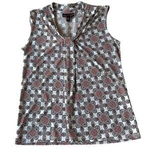 Womens Top Size Medium Multicolor Geometric Indie Professional Business Casual